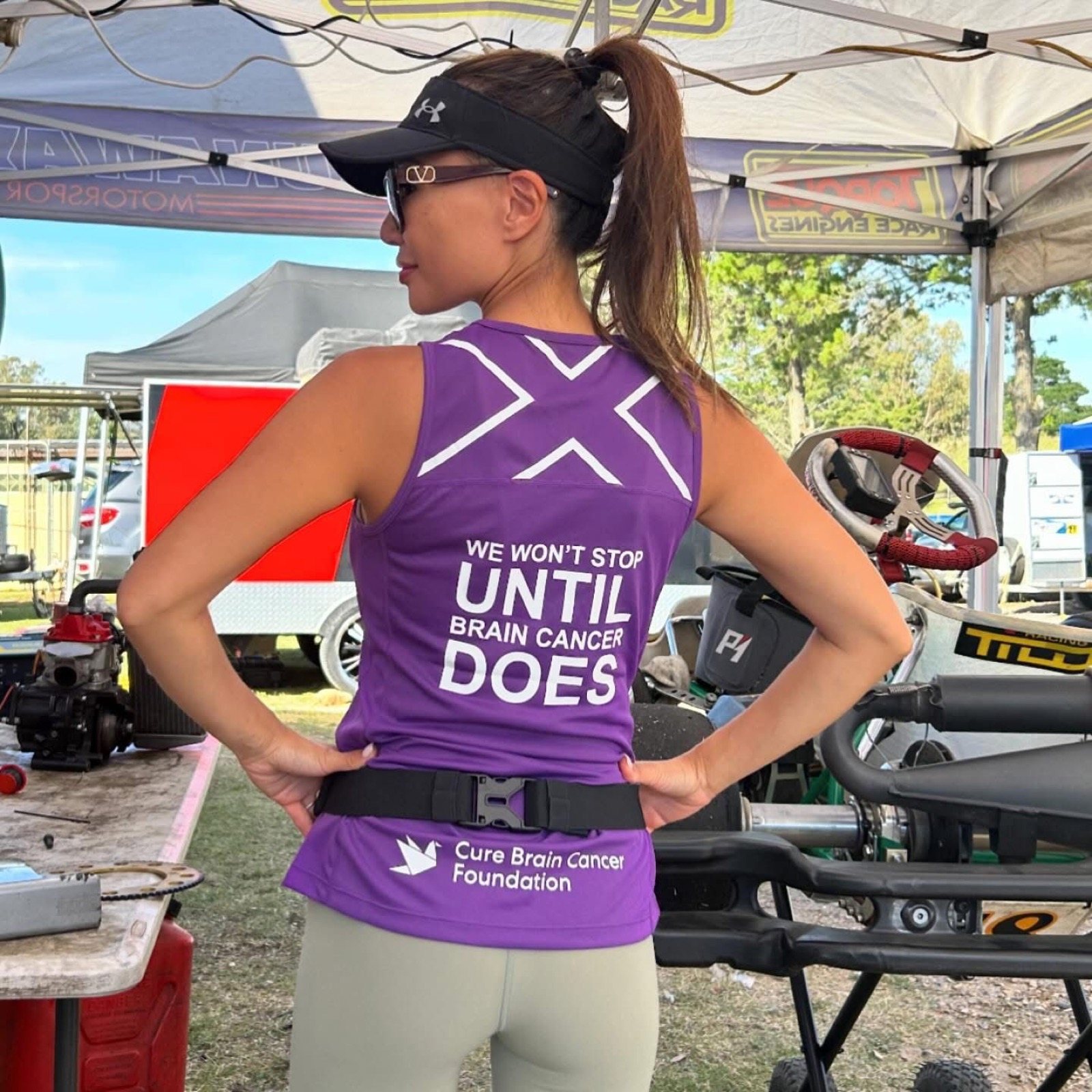 Julie Crawshay supporting the Cure Brain Cancer Foundation